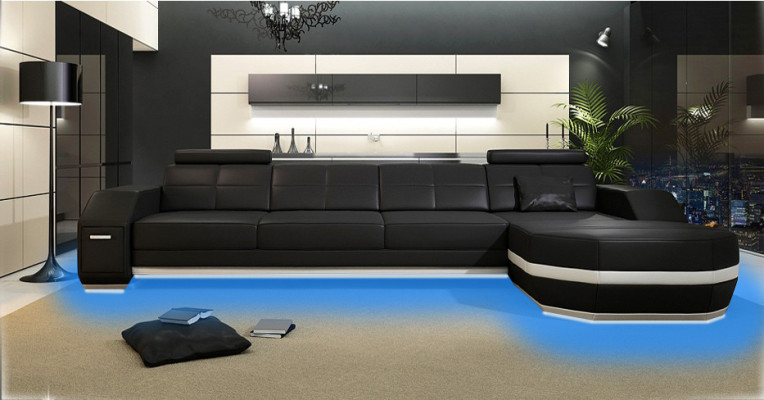 Relax in style New L-shaped corner sofa with premium leather cover