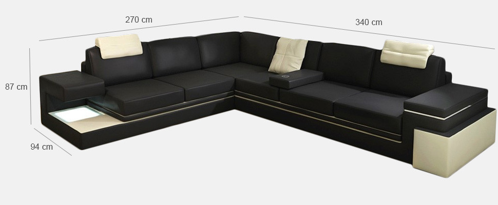 Living landscape XXL Corner sofa Upholstery Corner Corner Seat Suite Sofas Couches Textile