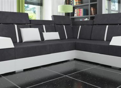 Design Corner sofa + USB Living landscape Sofa Corner sofa Fabric Leather Custom made new