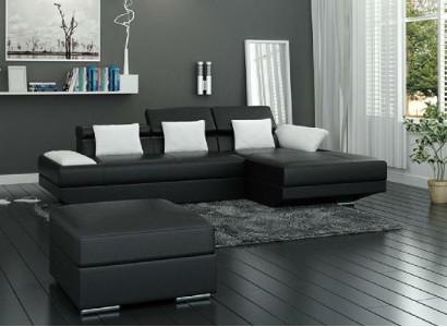 Living landscape Upholstery Corner Corner Sofa with USB Suite Landschaft Leather 2719C new