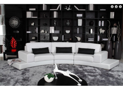 Leather sofa Couch Living landscape Corner sofa Corner Suite Design Modern Sofa A1130