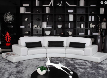 Leather sofa Couch Living landscape Corner sofa Corner Suite Design Modern Sofa A1130