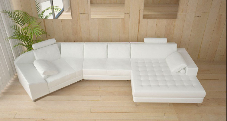 Leather sofa Couch Living landscape Corner sofa Corner Suite Design Modern Sofa A1116