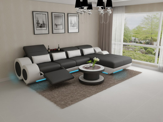 Leather sofa + USB Sofa set new Corner sofa Corner Suite Design Modern Sofa G8035H