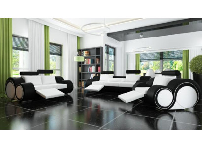 LEATHER SOFA 321 Sofa set Seater RELAX UPHOLSTERY SET COUCH COUCH SET