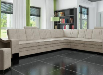 Fabric Couch Textile Upholstery Corner sofa Sofa + USB Corner sofa Living landscape Fabric sofa