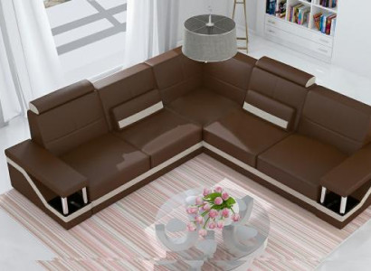 Leather sofa Corner sofa Sofa + USB Poster Corner suite Sofas Fabric Leather Suite new