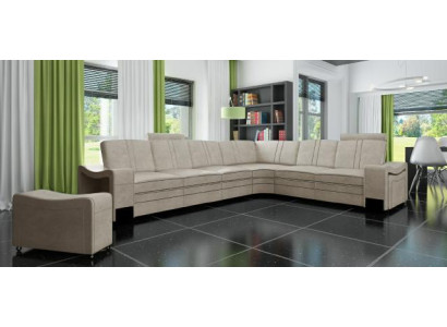Fabric couch Textile Upholstery Corner sofa Sofa with USB Corner sofa Living landscape Fabric sofa