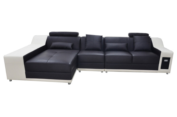 Corner Leather Modern XXL Couch Living landscape Leather Sofa Sofa with USB,L-shape B2017B