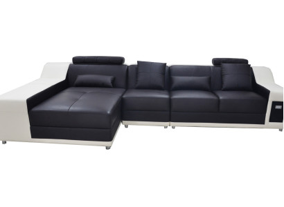Corner Leather Modern XXL Couch Living landscape Leather Sofa Sofa with USB,L-shape B2017B