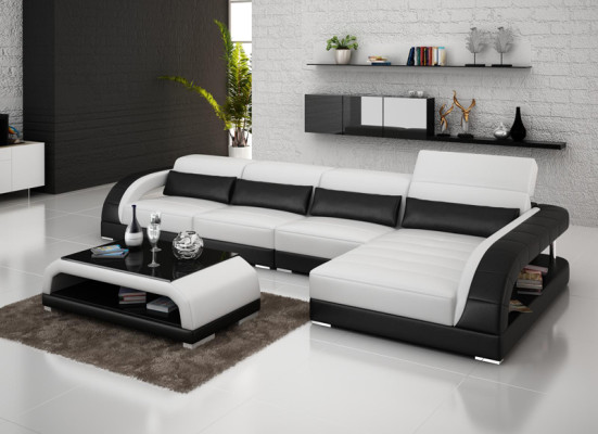 Leather sofa with USB,Living landscape Corner sofa Corner Suite Design Modern Sofa G8016C