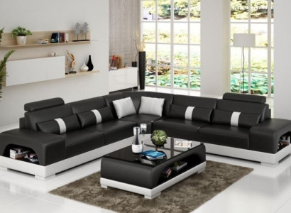 Designer Living landscape Corner sofa Sofa USB Big L-shape XXL Seat Suite Sandberg
