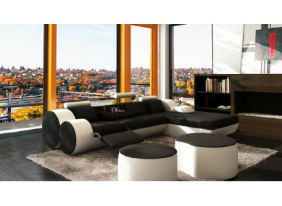 Custom-made LEATHER SOFA Suite Corner sofa Leather Corner sofa Living landscape USB