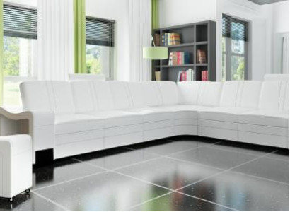 LEATHER SOFA XXL Living landscape Custom-made Leather Corner sofa Suite with USB