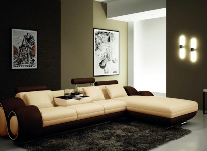 Patented design Corner sofa BERLINb Sofa + USB Upholstery Leather Corner Living landscape