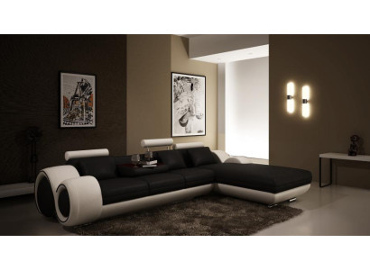 Patented design Corner sofa Sofa +USB,Upholstery Leather Corner Living landscape BERLIN