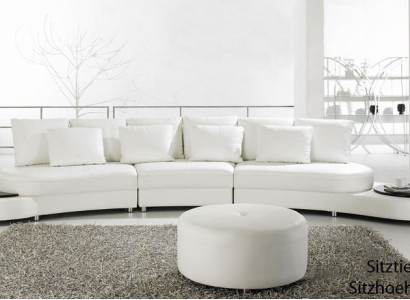 Leather sofa Couch Living landscape Corner sofa Corner Suite Design Modern Sofa A1126