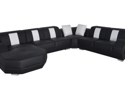 Leather Sofa Couch Living landscape Corner Suite Design Modern Couch
