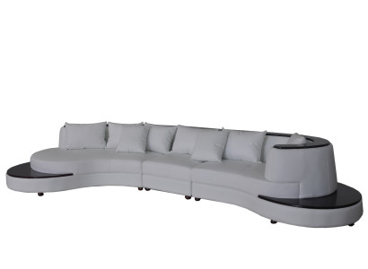 Luxury Living Corner Leather Suite Upholstery XXL Big Sofa Couch U-shape Corner