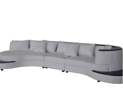 Luxury Living Corner Leather Suite Upholstery XXL Big Sofa Couch U-shape Corner