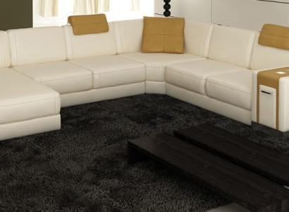 Living landscape Designer Sofa LED USB Couch Big Upholstery Leather Sofas Corner Corner Seat