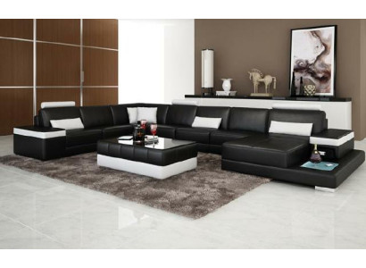 Living landscape Couch Upholstery Corner Suite Designer Leather Sofa Big Sofa with USB