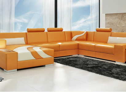Corner sofa Upholstery Designer Sofa Corner suite Couch Modern Sofas U-shape Leather +USB