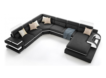 Discover our large U-shape sofa with innovative USB automatic click