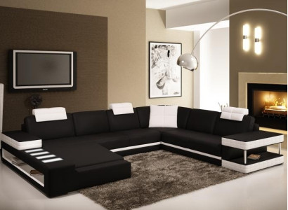 WohnComfort redefines modern aesthetics with our U-shaped corner sofa