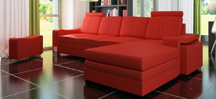 LEATHER SOFA USB LEATHER CORNER SOFA Living landscape Corner sofa Suite SOFA made to measure