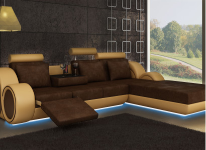 TEXTILE SOFA Suite Corner sofa USB made-to-measure Living landscape COUCH SET