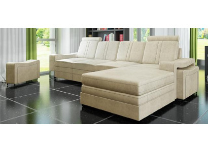 Textile couch Corner sofa Fabric sofa with USB Corner sofa Sofa Upholstery Suite Corner new