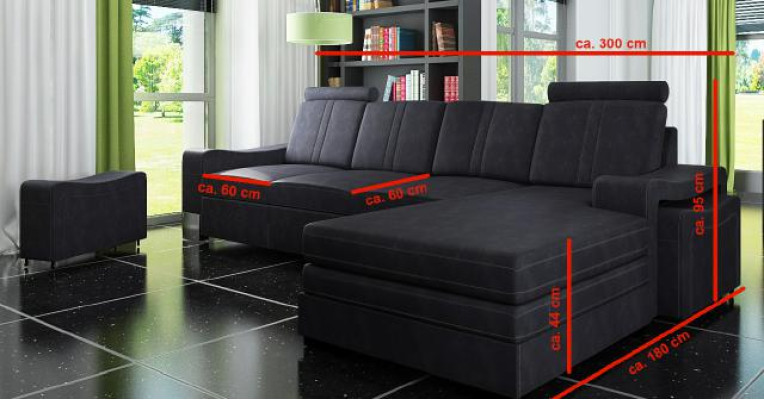Textile couch Corner sofa Fabric sofa with USB Corner sofa Sofa Upholstery Suite Corner new