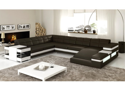 Leather sofa sofa couch upholstery corner living landscape corner sofa design leather PH3006 new