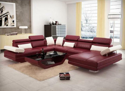 Corner Sofa with USB Couch Living landscape Leather Couches Upholstery Corner Seat Suite