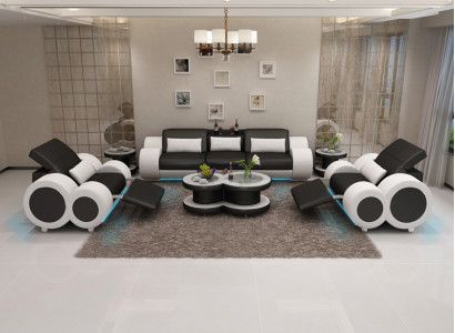 Leather sofa couch sofa set new 3+1+1 seater suite design modern sofa