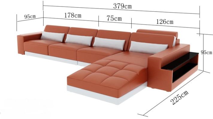 Leather sofa Modern Couch Living landscape Corner sofa Decor Corner Design Suite
