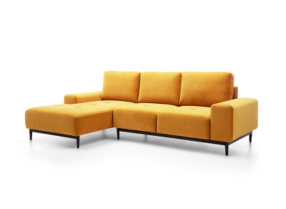 Corner sofa L-shape Yellow Corner sofa Corner sofa with bed base Sofa Living landscape