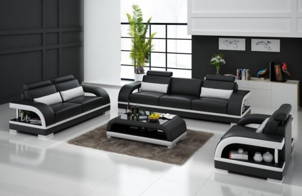 Designer sofa set leather sofa USB set 3+2+1 suite sofa couch new sets