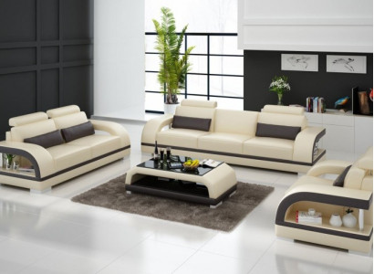 Designer Sofa set Leather Sofa with USB Set 3+2+1 Suite Couch Sofa Sets
