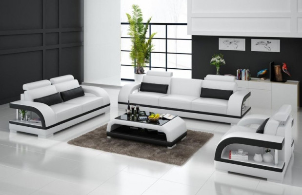 Designer Sofa set Leather Sofa with USB Set 3+2+1 Suite Couch Sofa Sets