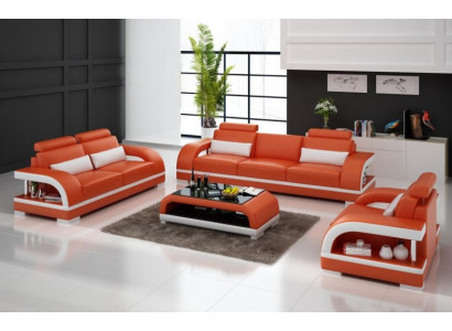 Designer Sofa set Leather Sofa with USB Set 3+2+1 Suite Sofa Couch Sets