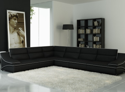 Leather sofa Couch Living landscape Corner sofa Corner Suite Design Modern Sofa USB A1160
