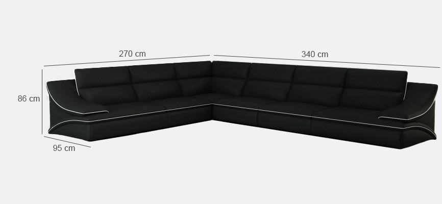 Corner sofa with USB,Couch Sofa Living landscape Seat Eck Suite Leather Textile Salut