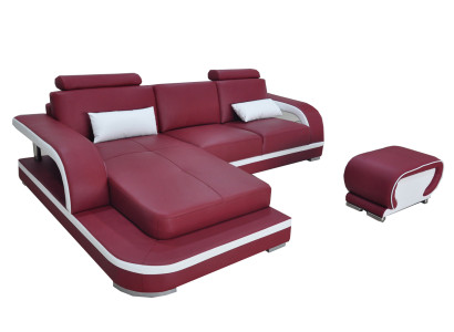 Leather Corner Sofa with USB Luxury Suite Corner Sofas Couches Upholstery Living landscape