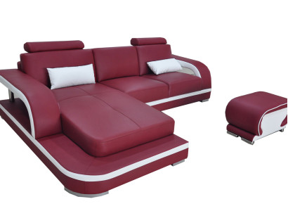 Leather Corner Sofa with USB Luxury Suite Corner Sofas Couches Upholstery Living landscape