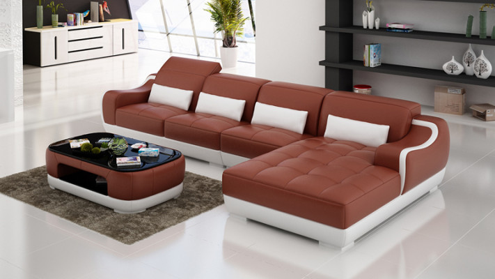 Leather sofa sofa couch living landscape corner corner sofa modern design suite