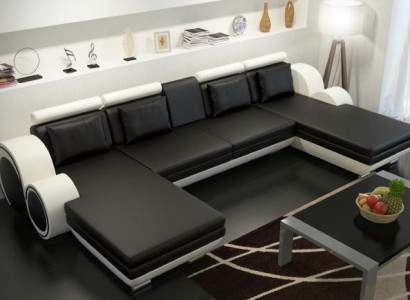 Living landscape Couch Upholstery Sofa Seat Corner Corner Living landscape Suite BERLIN