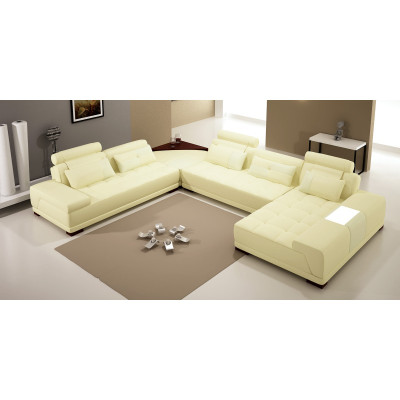 Sofa Leather Sofa Couch Living landscape Corner sofa Corner Suite Modern Design