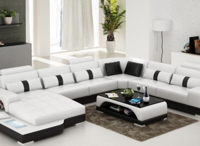 Corner sofa Upholstery Couch Sofa Living landscape Seat Corner Suite Leather Textile Send